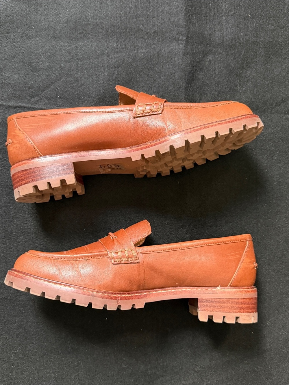 Madewell Corine Lugsole Loafer Women's Size 7 Camel Brown Leather - Picture 12 of 13